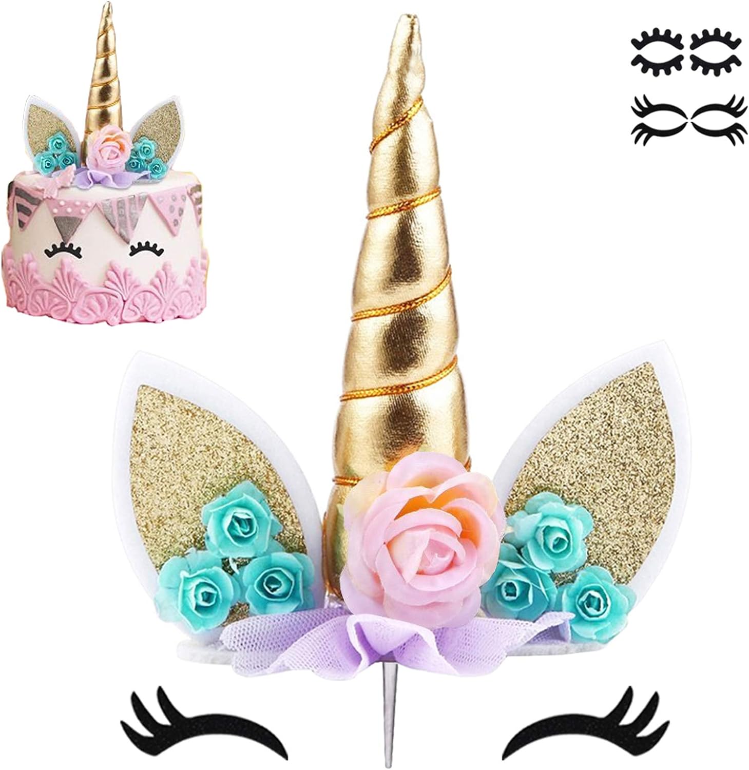 Cute unicorn cake topper