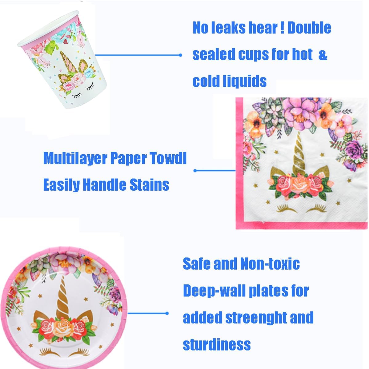 unicorn themed tableware